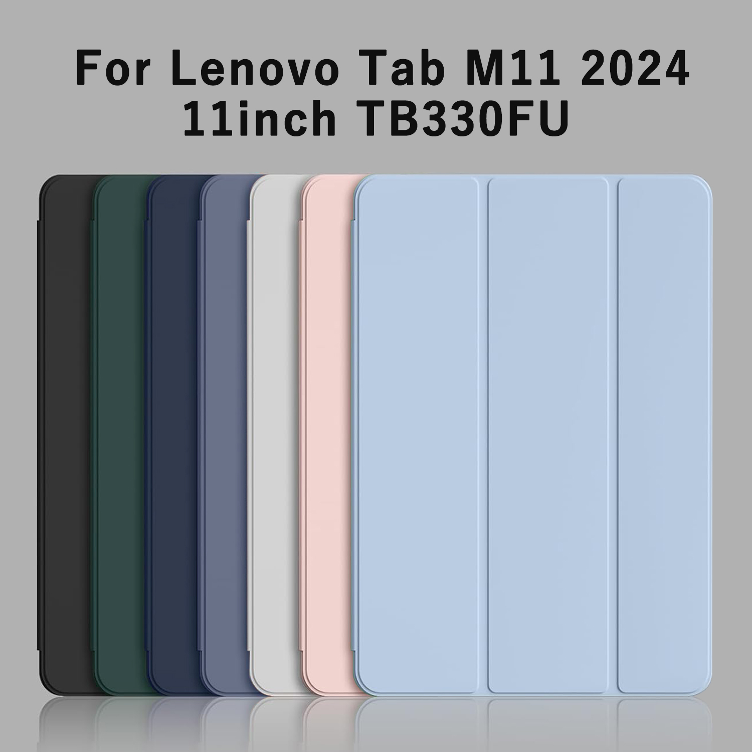 For Tab M11 2024 11'' TB330FU TB331FC Xiaoxin Pad 11 2024 Tri-fold Flip Case Magnetic Stand PU Leather Protective Cover